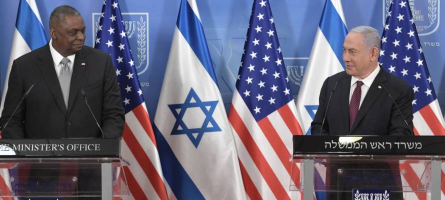 PM Netanyahu and US Secy. of Defense Lloyd Austin