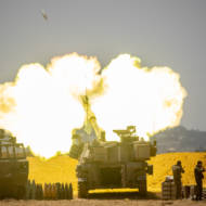 IDF Artillery Corps firing into Gaza