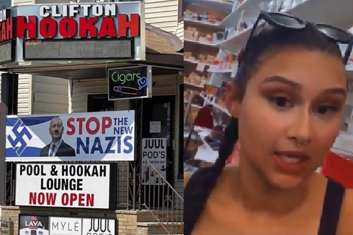 Anti-Semitic sign and clerk in New Jersey