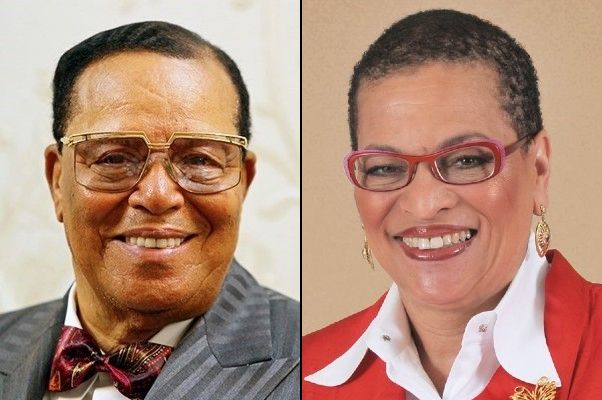 Louis Farrakhan and Julianne Malveaux