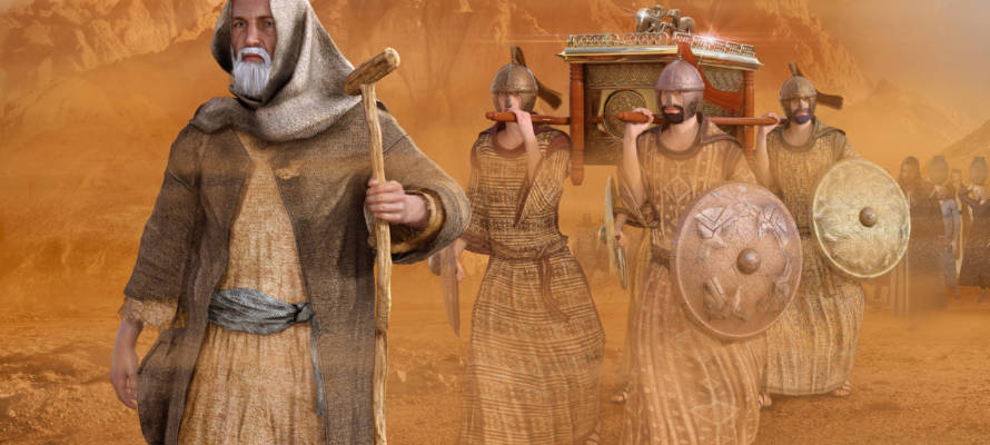 Biblical,Moses,Leads,The,Isrealites,Through,The,Desert,Sinai,During
