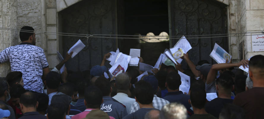 Palestinian workers gaza