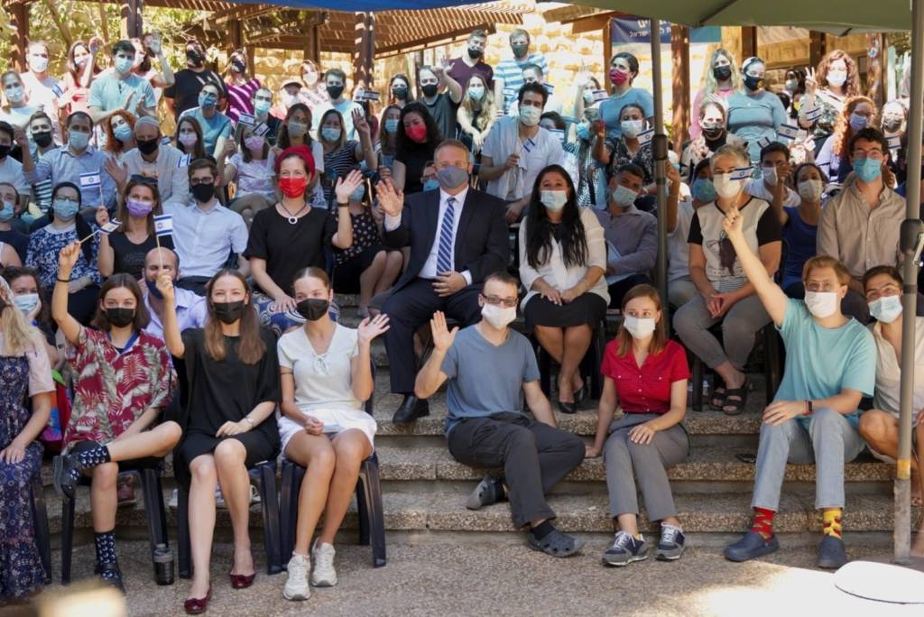 Hagoel with new olim from 26 countries who recently joined The Jewish Agency for Israel’s Ulpan Etzion in Jerusalem