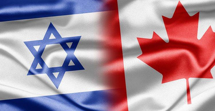 canada israel flags