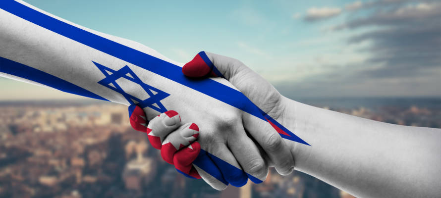 Shaking hands Israel and Nepal