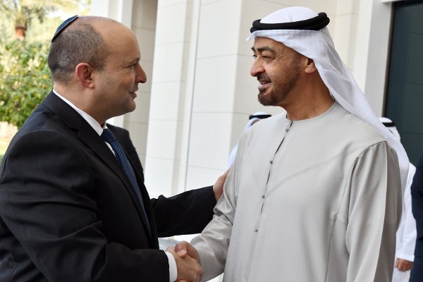 Naftali Bennett and Mohammed bin Zayed