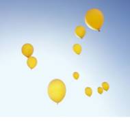 balloons in the sky