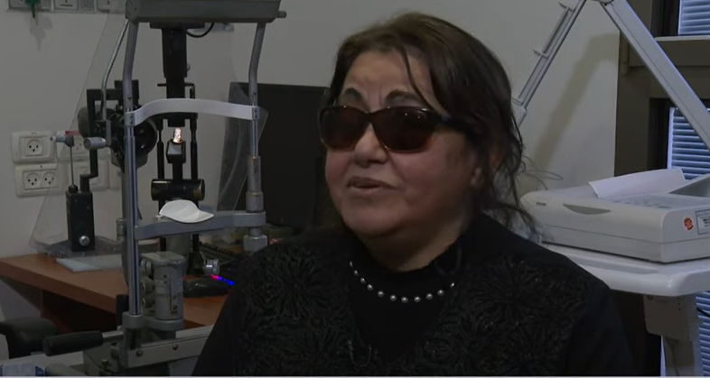 60 year old woman, eye surgery