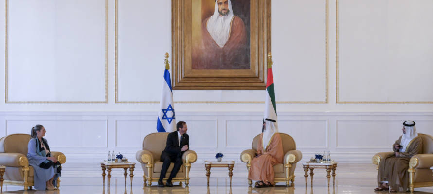 Isaac Herzog, Michal Herzog, Abdullah bin Zayed Al Nahyan