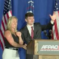 Marjorie Taylor Greene and Nick Fuentes