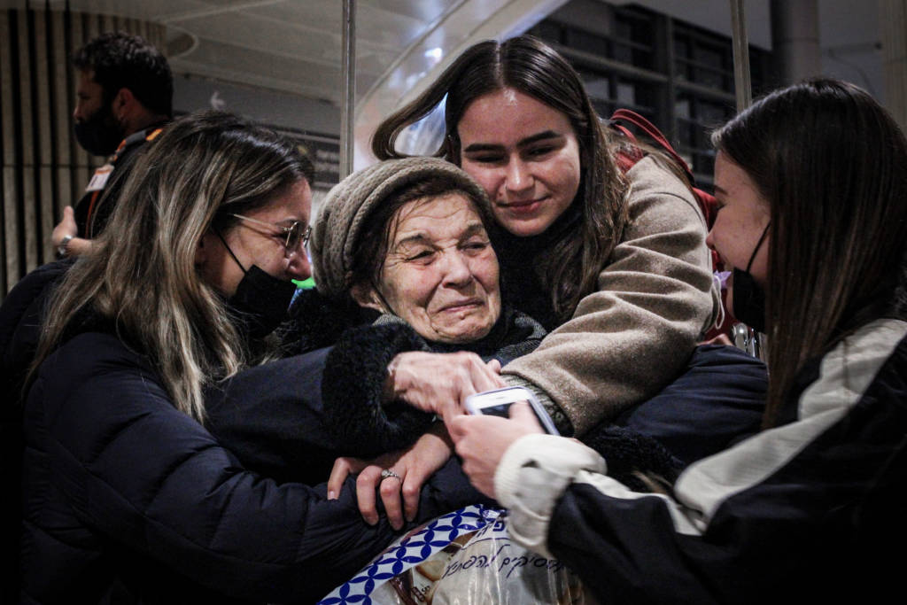 Ukrainian refugee Holocaust survivor