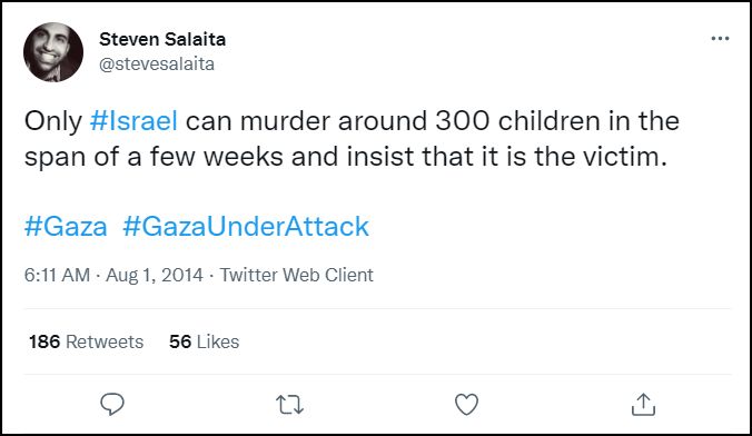 Salaita tweet