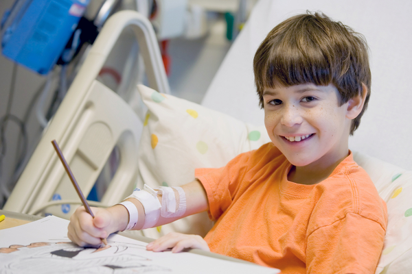 Boy in hospital