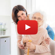 happy elderly woman
