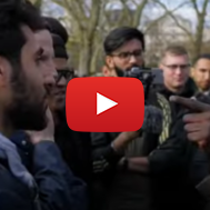 Muslim standing up against antisemite