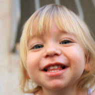 little girl smiling