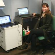 Dr. Karawani in her lab