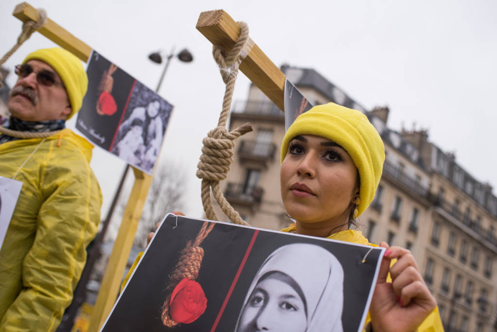 anti-Iranian regime demonstrator