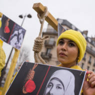 anti-Iranian regime demonstrator