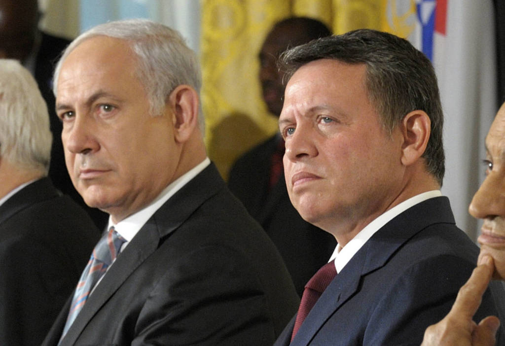Israeli Prime Minister Benjamin Netanyahu and Jordan's King Abdullah II
