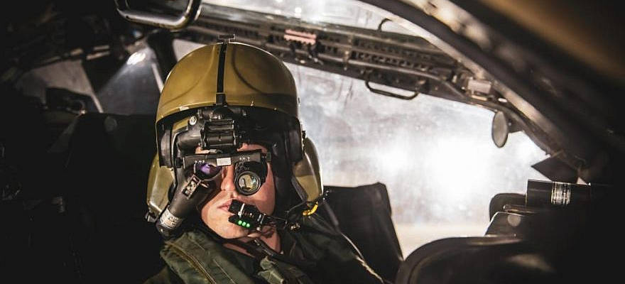 A pilot during the IAF's “Staging Threat” exercise