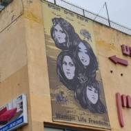 Israeli artist Ana Kogan's mural in support of Iranian women