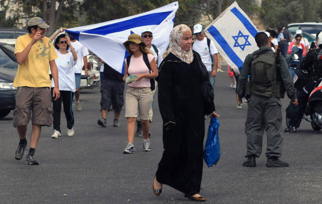 A Palestinian woman in Jerusalem during Sukkot