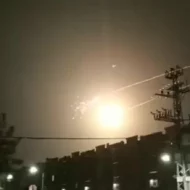 Iron Dome intercepting rocket