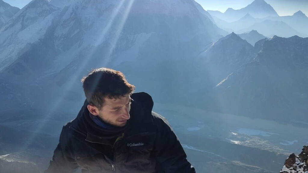 Aviad Sido climbing Mount Everest, May 2023.
