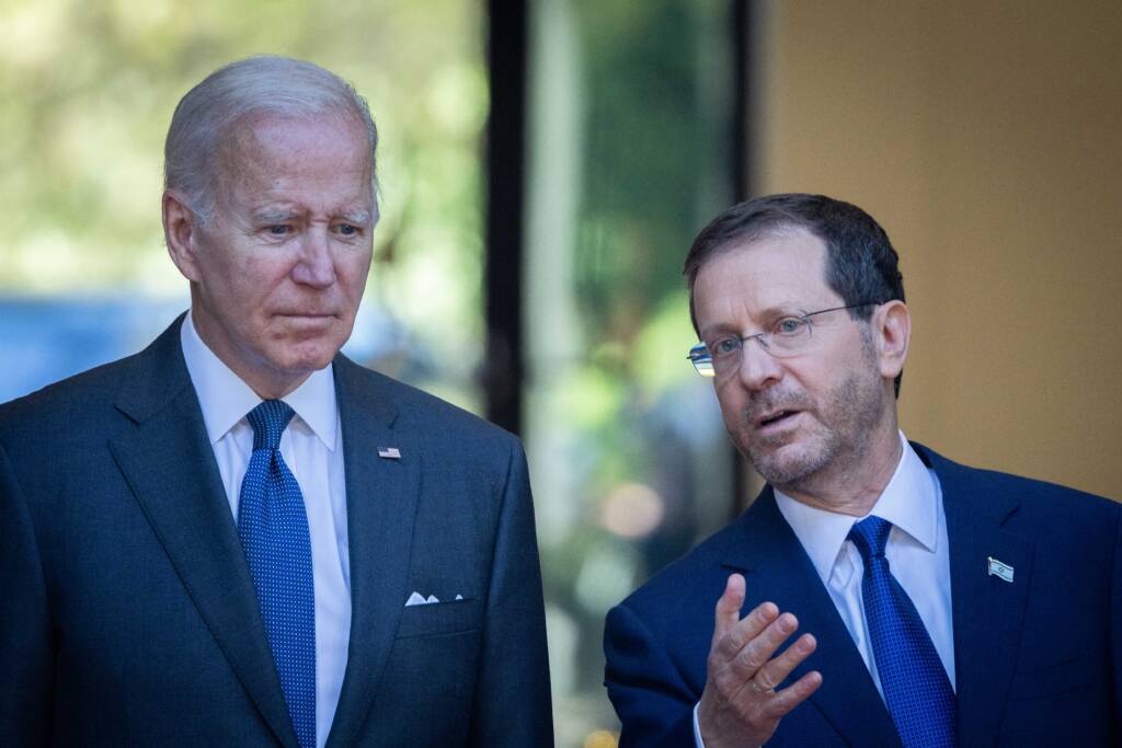 Joe Biden Isaac Herzog