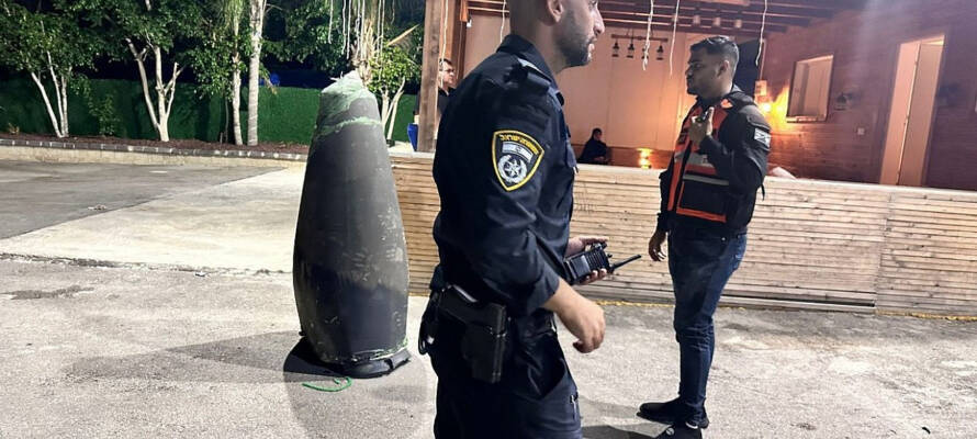 Shrapnel from the Syrian missile
