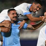 Israeli players celebrating their advancement to the semifinals