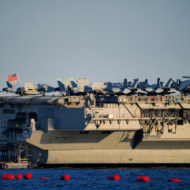 Aircraft carrier ship USS Gerald R Ford