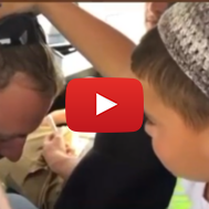 Israeli child blessing IDF soldier
