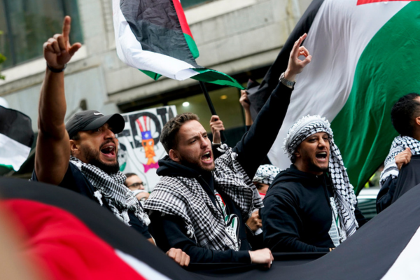 Anti-Israel activists in Seattle.