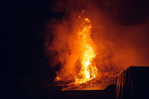 house burning
