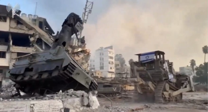 palestine square destruction