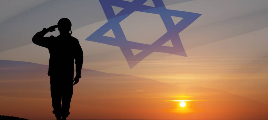 idf soldier israeli flag