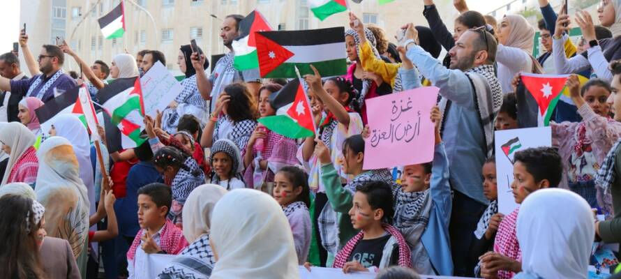 Demonstrations of the Jordanian people in solidarity with Gaza and the Palestinian people