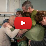 rescued hostages with families
