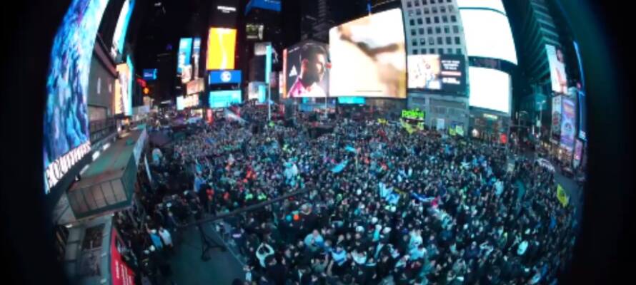 times square israel rally