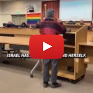 holocaust survivor heckled