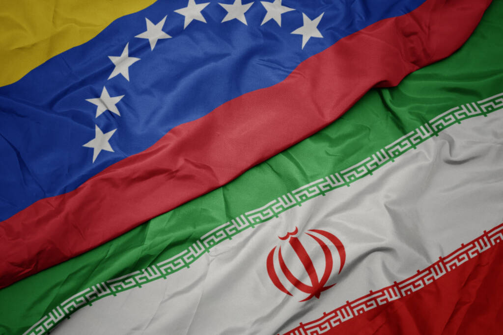 Venezuelan and Iranian flags