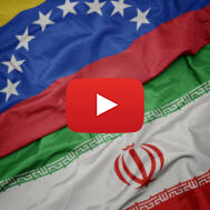Venezuelan and Iranian flags
