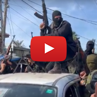 Gaza terrorists celebrate ceasefire
