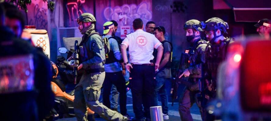 scene of a stabbing attack in Tel Aviv
