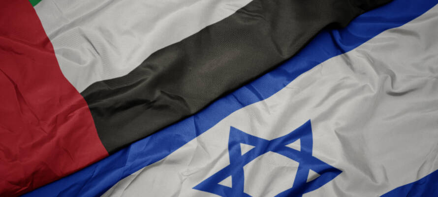 UAE and Israel flags