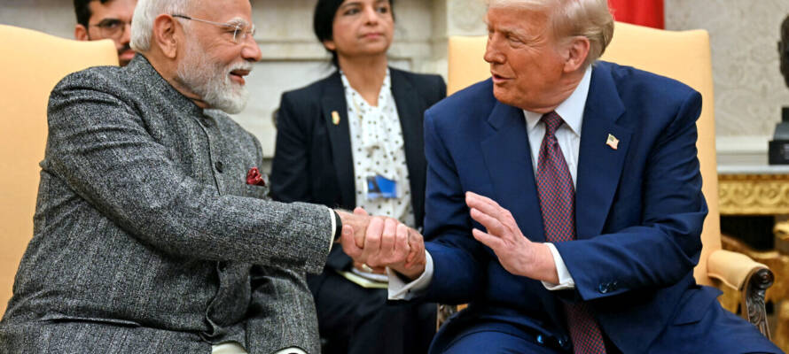 U.S. President Donald Trump hosts Indian Prime Minister Narendra Modi