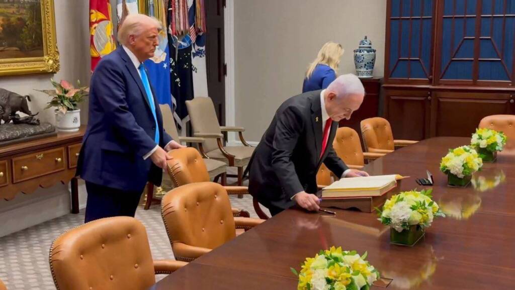 Netanyahu and Trump at White House