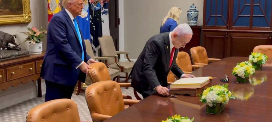 Netanyahu and Trump at White House